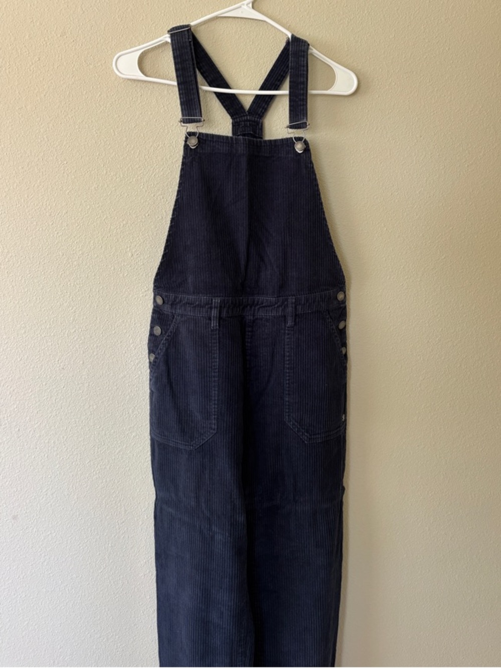 Roxy Dark Blue Corduroy Overalls Jumpsuit